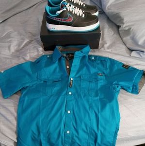 Rare Nike Air Force Ones men's 10 plus + shirt